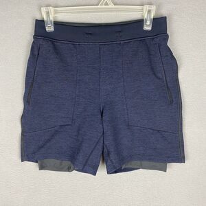 Lululemon Athletic Shorts Mens Small Lined Blue 7" Zip Pocket Running